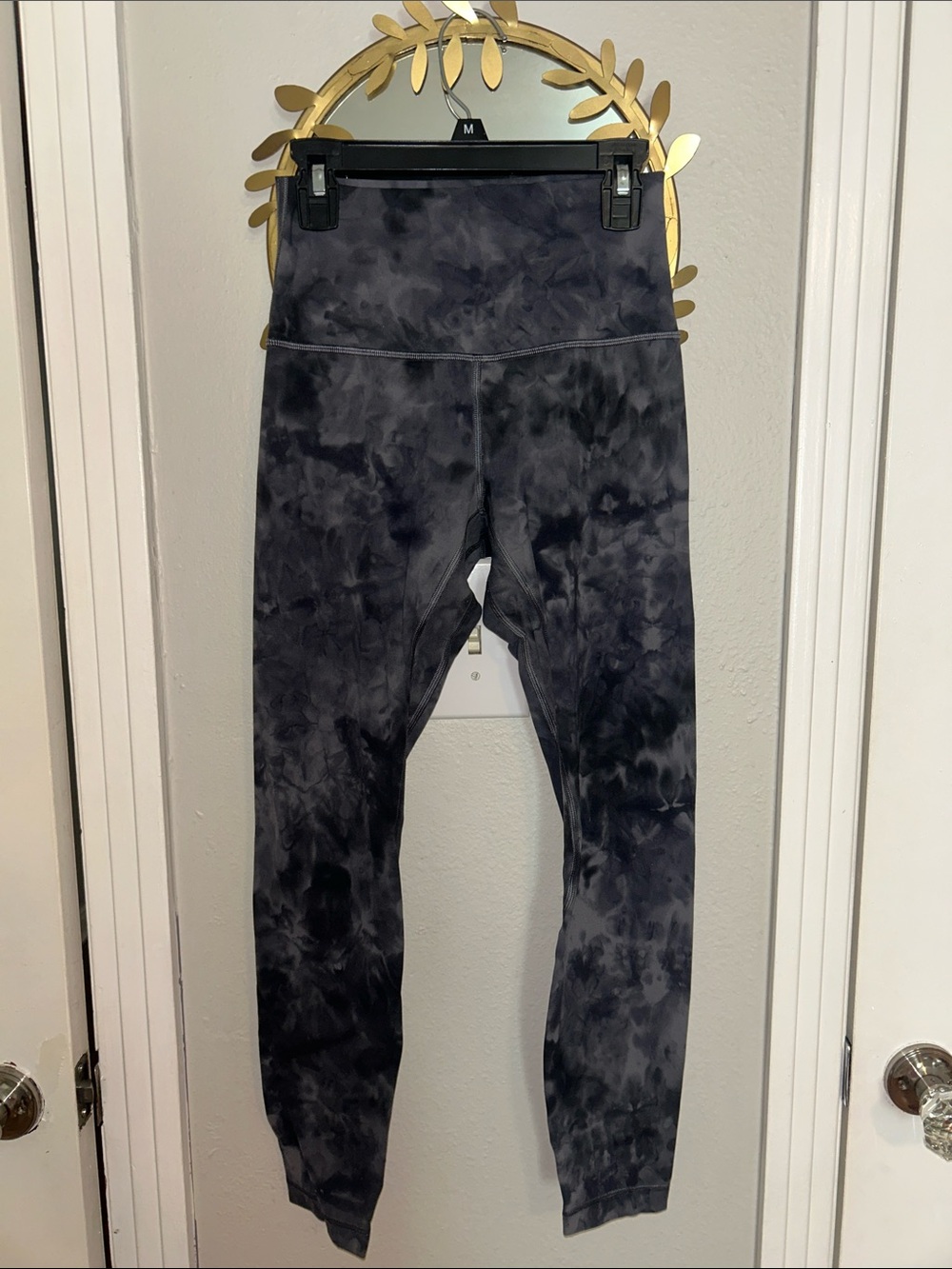 lululemon Tie-Dye Black High-Waist Active Leggings